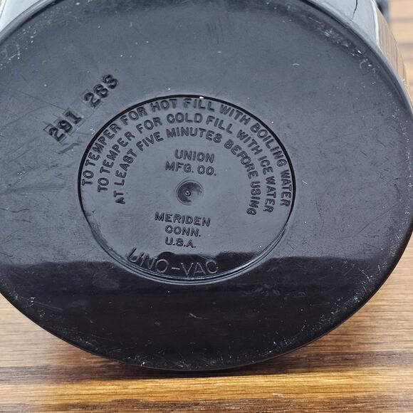 UnoVac 1 Qt Coffee Thermos Stainless Steel Retro Unbreakable Union Mfg Co 291283 - Picture 3 of 6